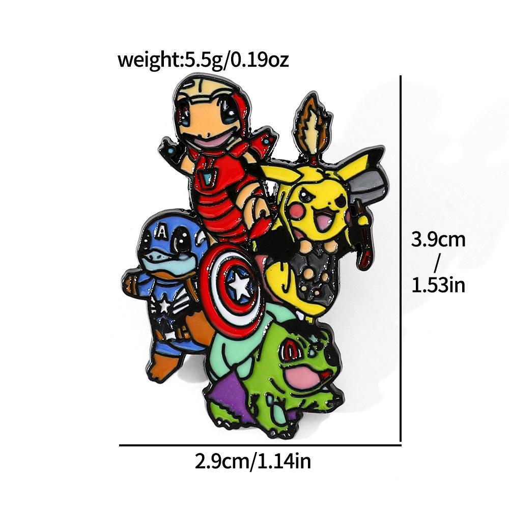Креативная Личность Покемон Металлический Значок Стиль Супергероя Marvel Брошь Покемон