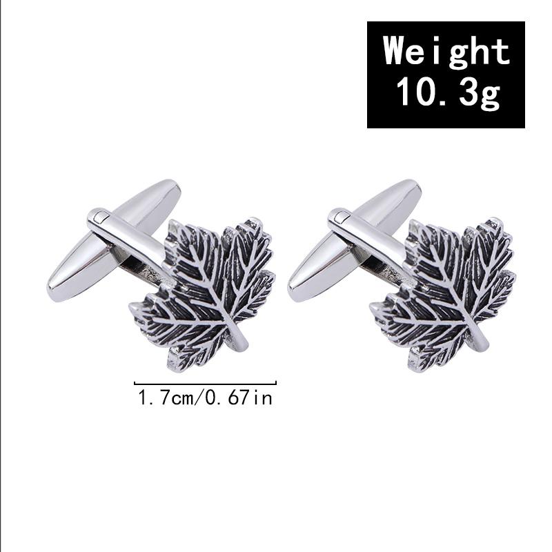Vintage Maple Leaf Shape Mens Cufflinks Canadian Leaves Cuff Links Shirt Tuxedo Punk Rock Button Jewelry Accessories Ornaments