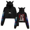 New Hot-Selling One Piece Print Casual Women's Cat Ear Hoodie