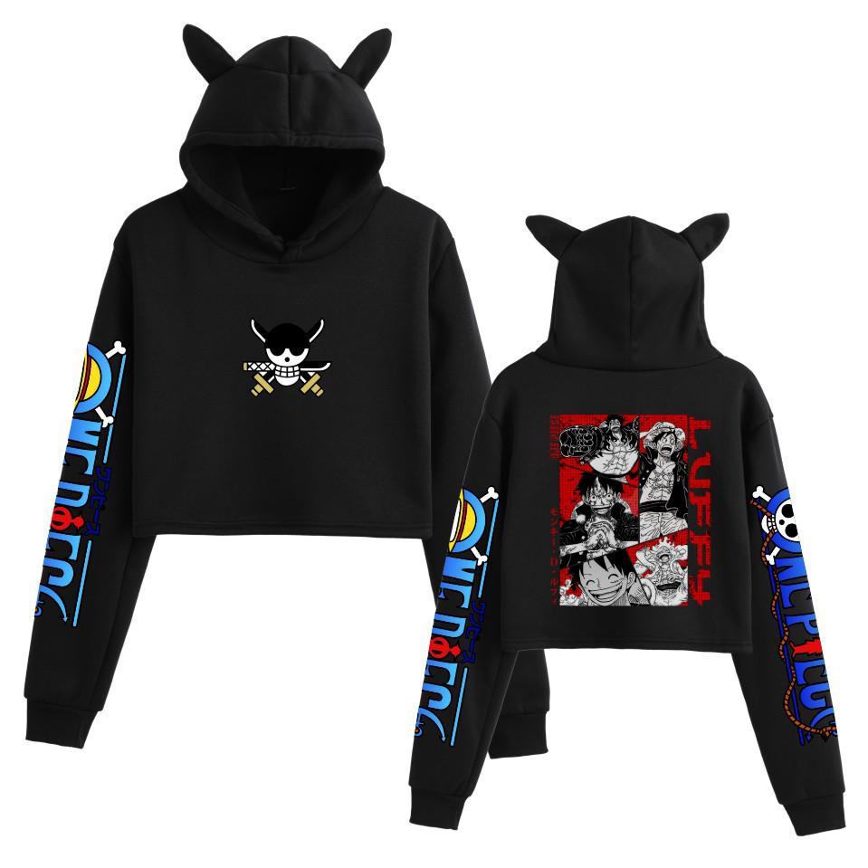 New Hot-Selling One Piece Print Casual Women's Cat Ear Hoodie