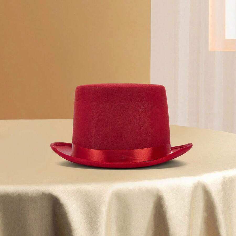 Classic White Top Hat For Adults Costume Magician Party Formal Wear