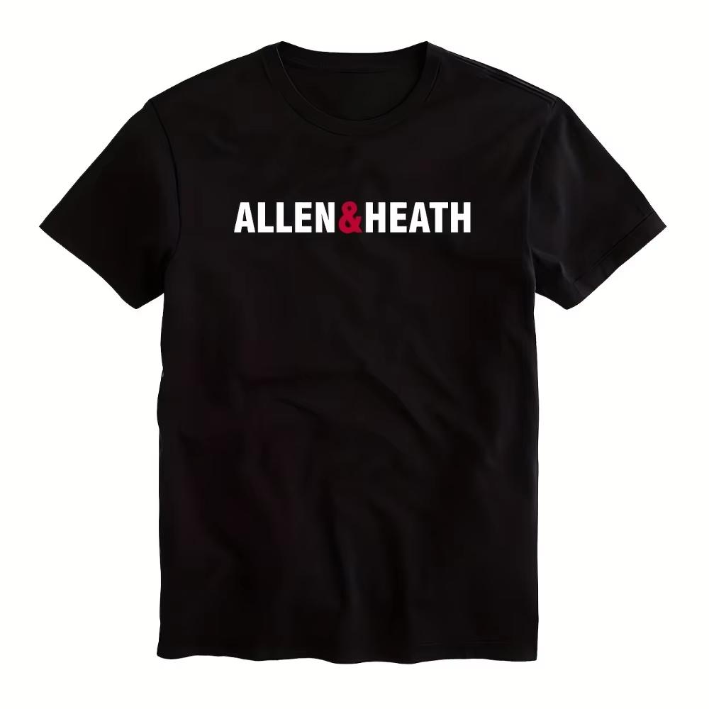 2026 New Summer TShirt for Unisex Women Black with White Red Soft Crew Neck Casual Tee Music Producer Relaxing S