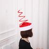 Christmas Party Hat Red Novelty Coiled Design One Size Fits Most Unisex Comfortable Festive Wear Holiday Costume Photo Prop