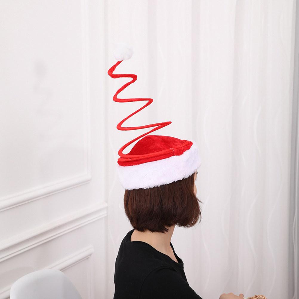 

Christmas Party Hat Red Novelty Coiled Design One Size Fits Most Unisex Comfortable Festive Wear Holiday Costume Photo Prop other