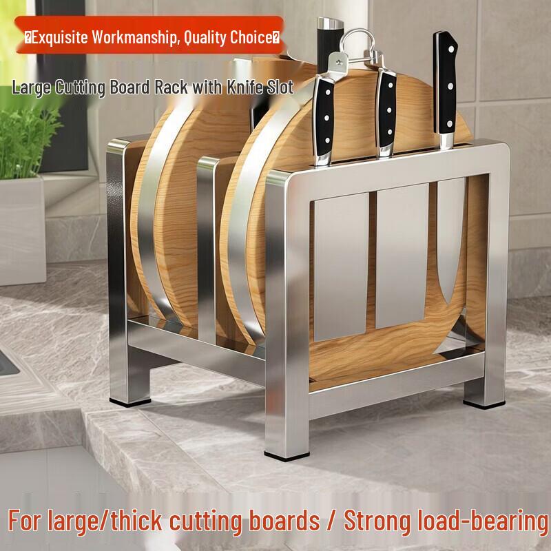 Stainless Steel Commercial Kitchen Knife & Chopping Board Rack