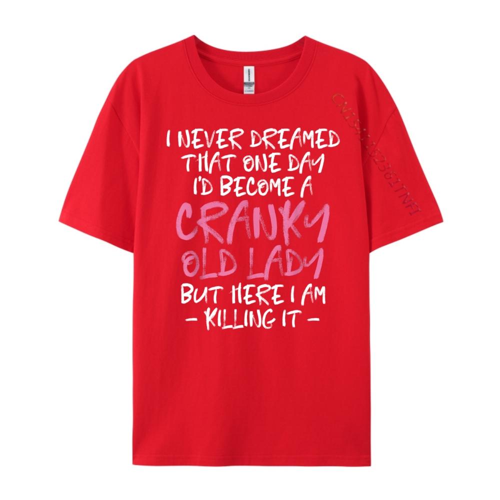 

Funny Senior Citizen Tshirts Cranky Old Lady Christian Tshirt Men Band Tshirts Valentines Day Gift TShirt S
