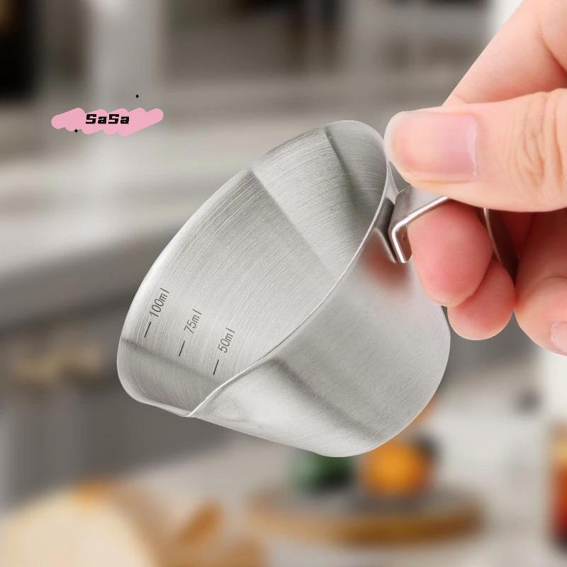304 Stainless Steel Coffee Measuring Cup with Scale Espresso Shot Cup Kitchen Tool Coffee Machine Accessory Measure Mug