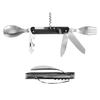 Stainless Steel Camping Utensil Set with Wine Opener