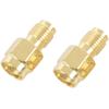 2PCS RF coaxial coax adapter SMA female to RP-SMA male