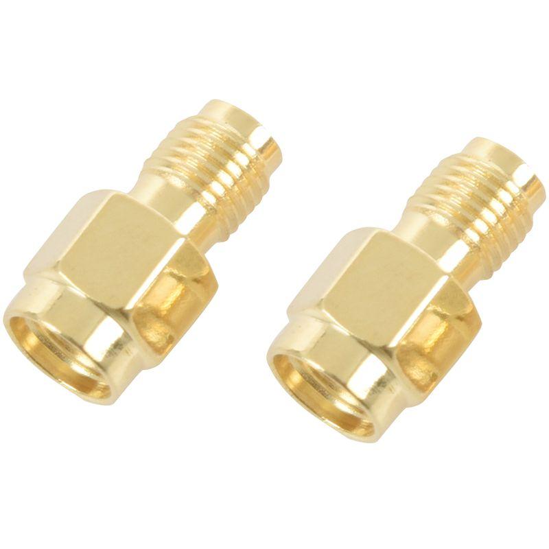2PCS RF coaxial coax adapter SMA female to RP-SMA male