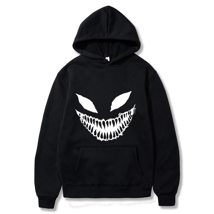 2025 Autumn/Winter Pain Venom Mask Printed Hoodie Academy Classic Hoodie Daily Fashion Casual Long Sleeve Warm Hoodie
