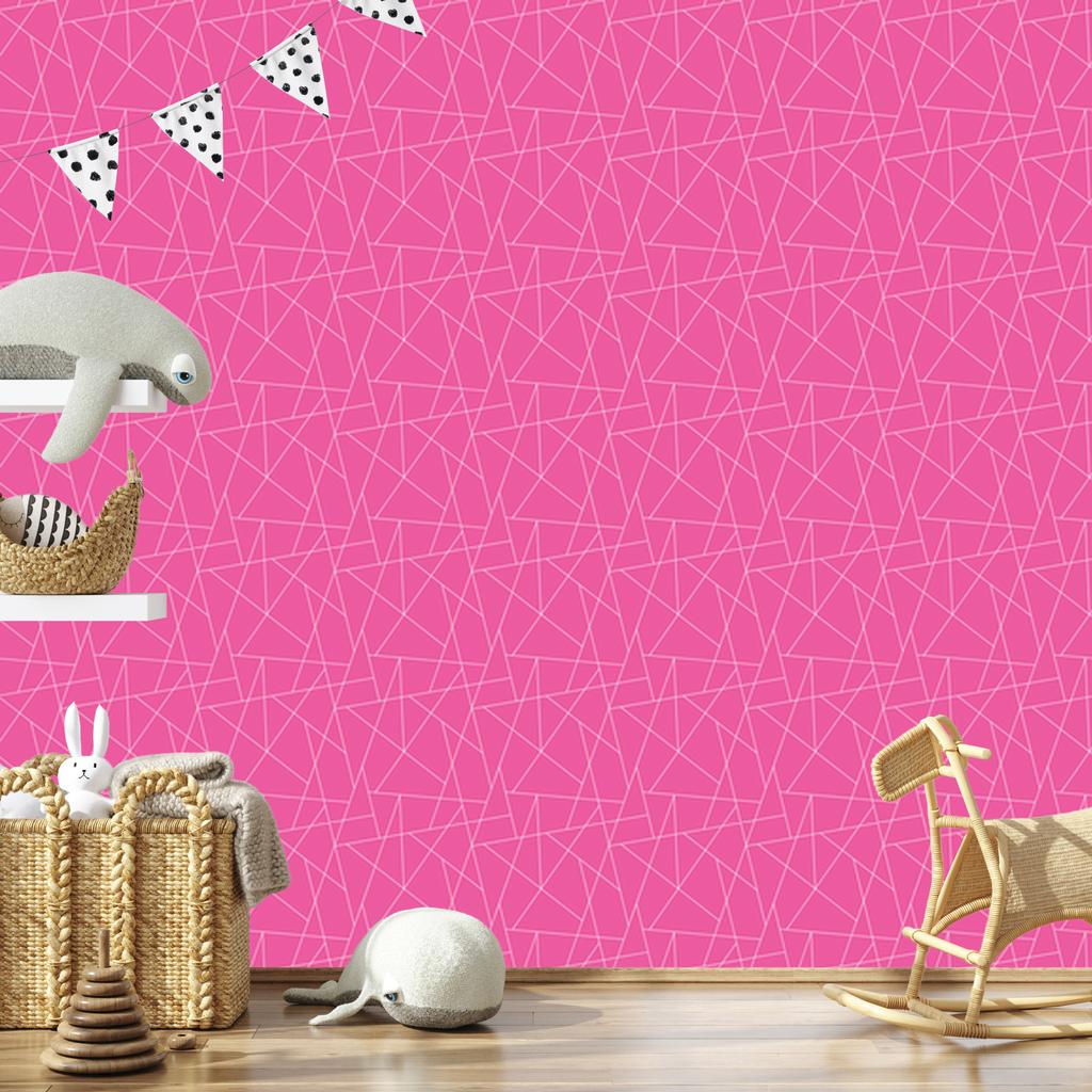 Wallpaper Geometric pattern purple and powder pink 50x1000
