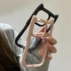 Capa de celular transparente com desenho de animal fofo e orelha de gato para iPhone 15 14 13 12 Pro Max 11 iPhone13 IPones I15 capa protetora de silicone