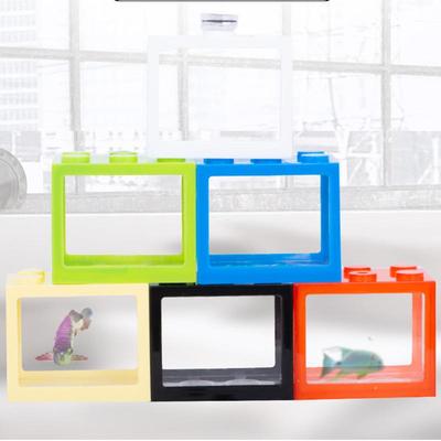 Mini Acrylic Betta Fish Tank: Transparent, Creative Landscaping Building Blocks for Desktop.