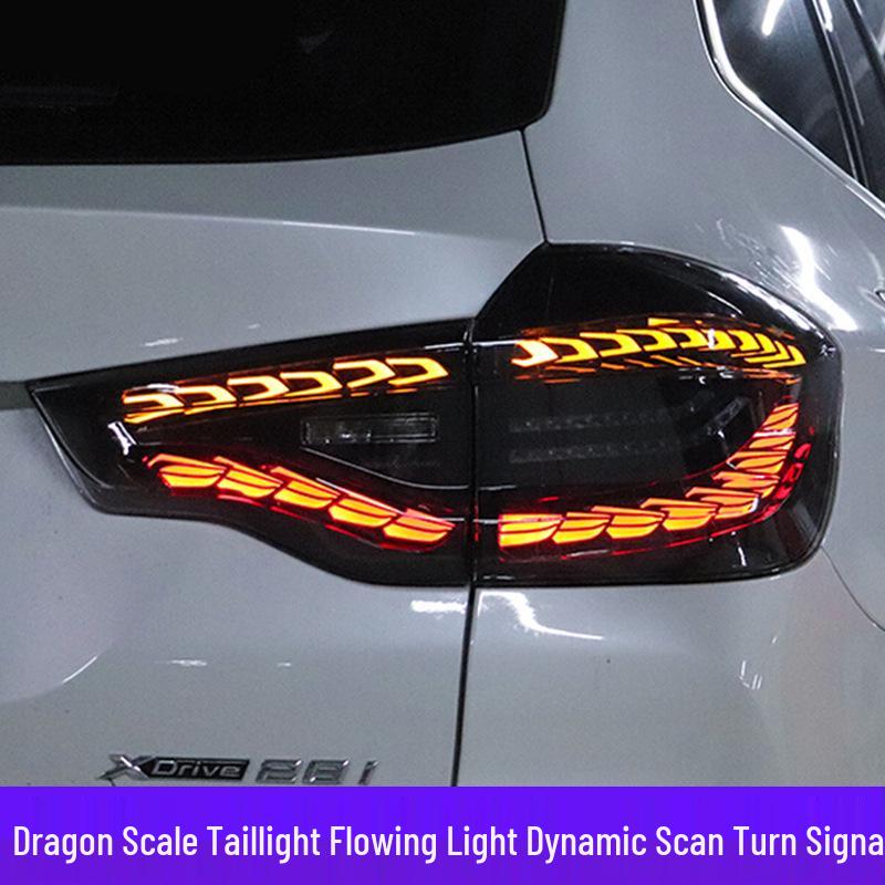 BMW X3 (2018-2021) OLED Dragon Scale Taillight Assembly with Sequential Turn Signal