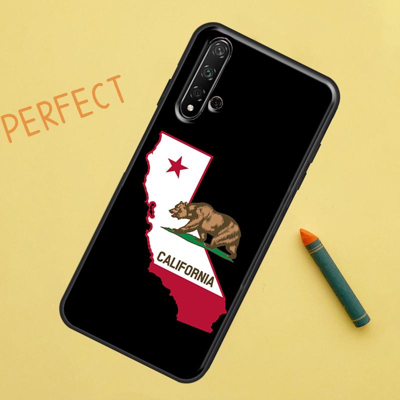 California Flag For Huawei Nova 10 9 SE 11 Pro 12i 11i 8i Y60 Y70 Y90 Y61 Y91 Y72 Y73 P20 P40 P30 Lite Case