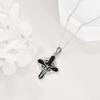 Antique Alloy Crucifix Necklace Minimalist Gothic Jewelry Unisex Neck Chain For Everyday Wear or Special Occasions