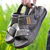 Men's 2025 Thick-Soled Non-Slip Leather Beach Sandals | Soft-Soled, Outdoor Casual Dual-Use Slippers