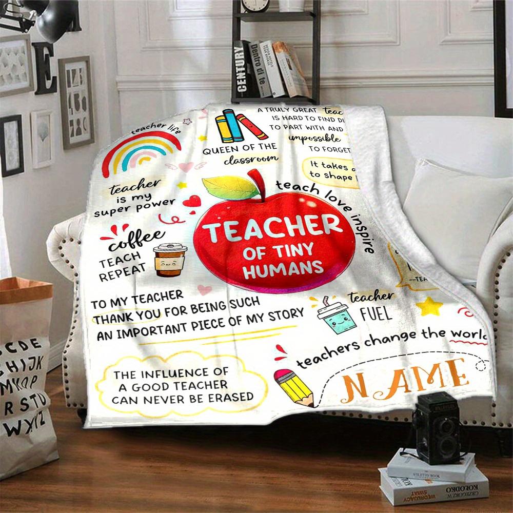 Home Teacher Appreciation Blanket Fashion Home Decor Used For Living Room Bedroom Sofa Bed Camping Soft And Warm Perfect For Teachers' Day Giftst100