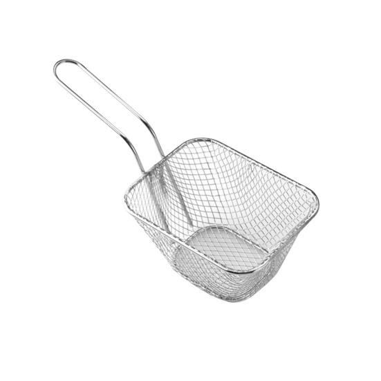 French Fry Serving Basket Mini Chips Deep Fry Baskets Stainless Steel Food Presentation Strainer Ergonomic Grip Fryer Accessory
