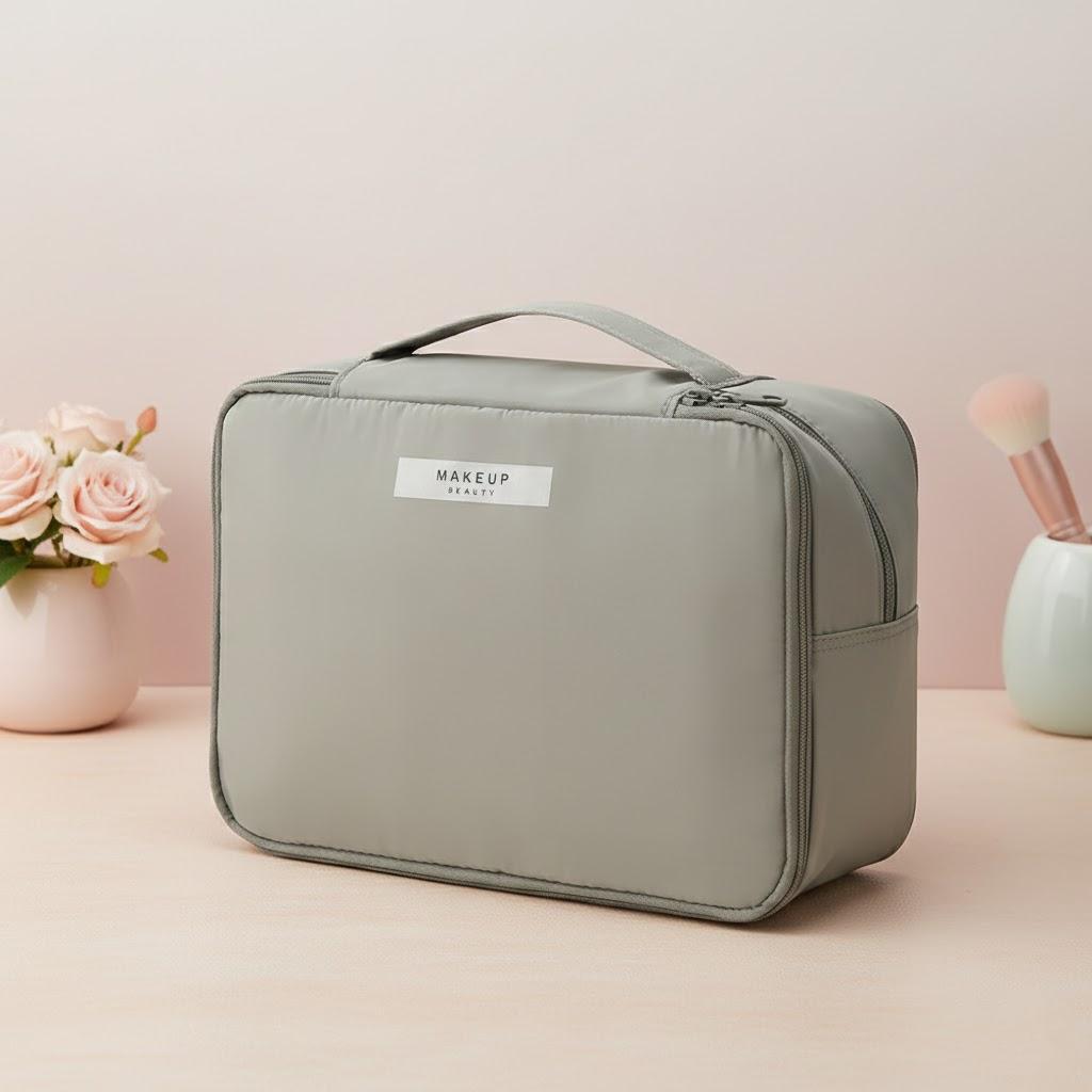 

Portable Women s Travel Makeup Bag Cosmetic Storage Handbag Jewelry Organizer Makeup Brush Tool Bag зелёный