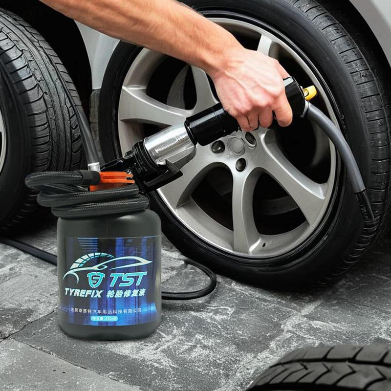 Tire & Tube Sealant 450ml Automatical Tire Repair Tools Efficient Tire Inflator Quick Repair Tire Repair Sealant For All