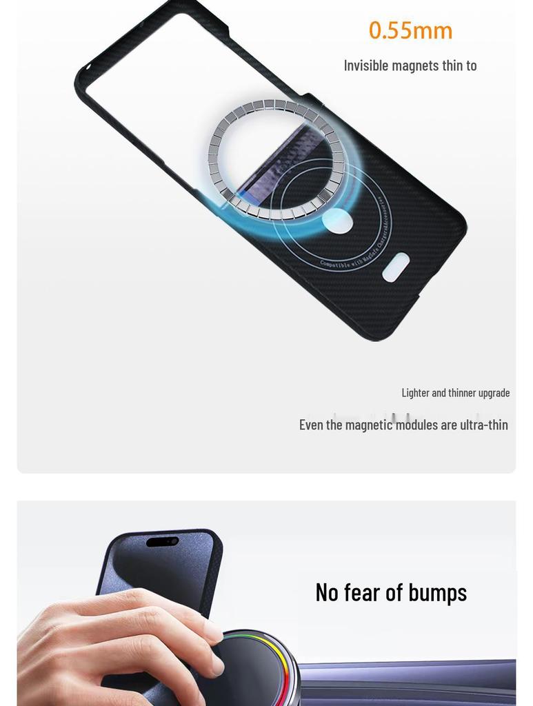 Kevlar Magnetic Phone Case for Moto60u/50u/50/40u - Lightweight Aramid Fiber Protection