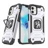 Armored Case for iPhone 14, Magnetic Holder, Ring Armor, Silver