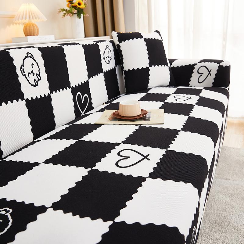 Solid Sofatrekk til Stue Elastisk 1/2/3/4 Seter Sofatrekk Beskytter L-formet Hjørnesofatrekk Sjeselong