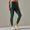 Leggings High Waist Yoga Sports Women Pants Elastic Pu Leather High