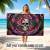 Decorative Artwork Theme Beach Towel Personalized Custom Name & Text Soft Quick Dry Beach Towel for Swimming Travel