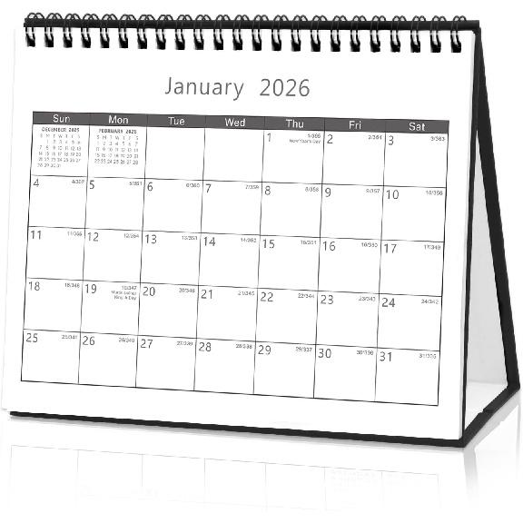 Small Desk Calendar 2026 Standing Calendar 8  x 6  Tent Calendar