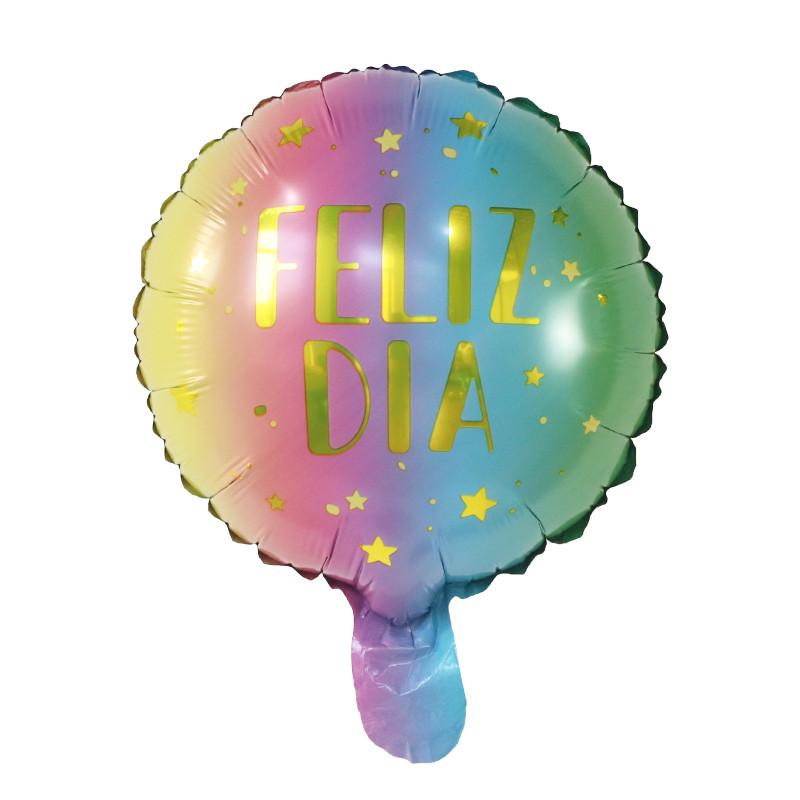 10Pcs Feliz Cumpleaños Día AIr Globos 10inch Colorful Mini Spanish Happy Birthday Foil Balloons Home Party Decorations Kids Gift