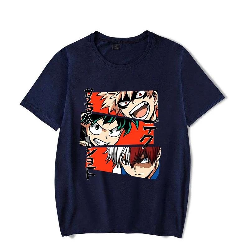New Funny Deku Bakugou Katsuki Todoroki Shoto Print T-Shirt Womans Men Casual Tops Summer Cool T Shirt Plus Size Tops Tees