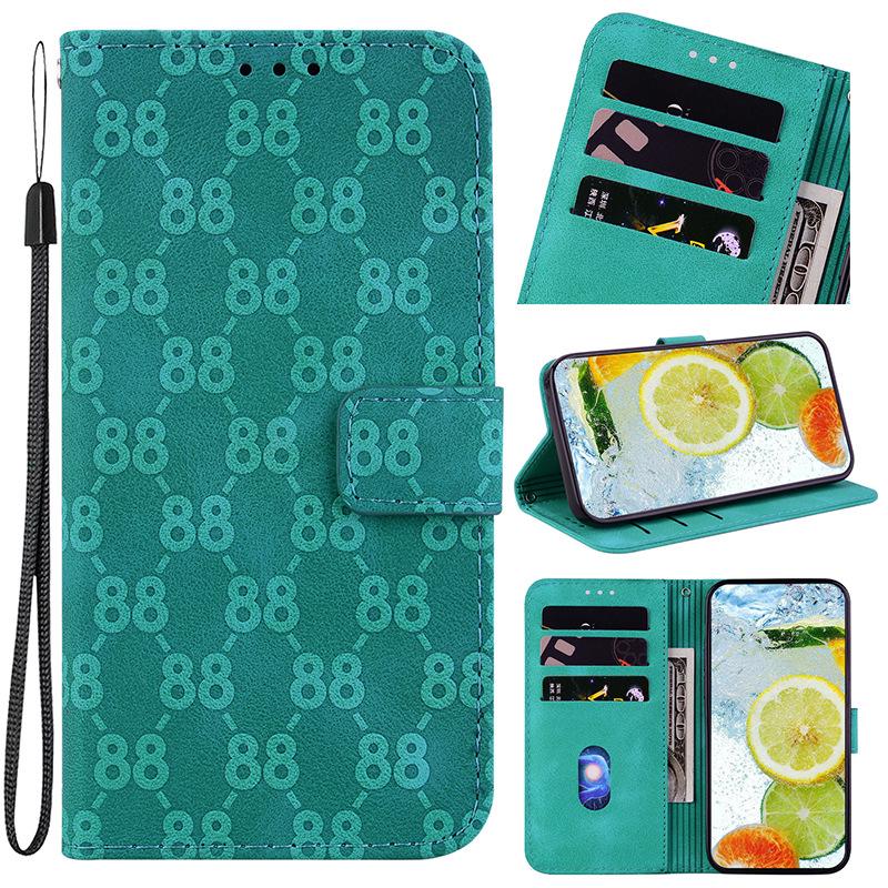 Leather Flip Case with Card Slot for TCL 408 - Full Wrap Protective Cover