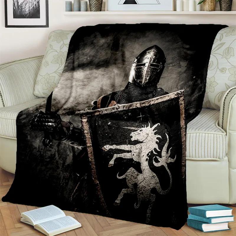 Templar Cavalier Knight Crusaders Games Blanket,Soft Throw Blanket for Home Bedroom Bed Sofa Picnic Travel Office Cover Blanket