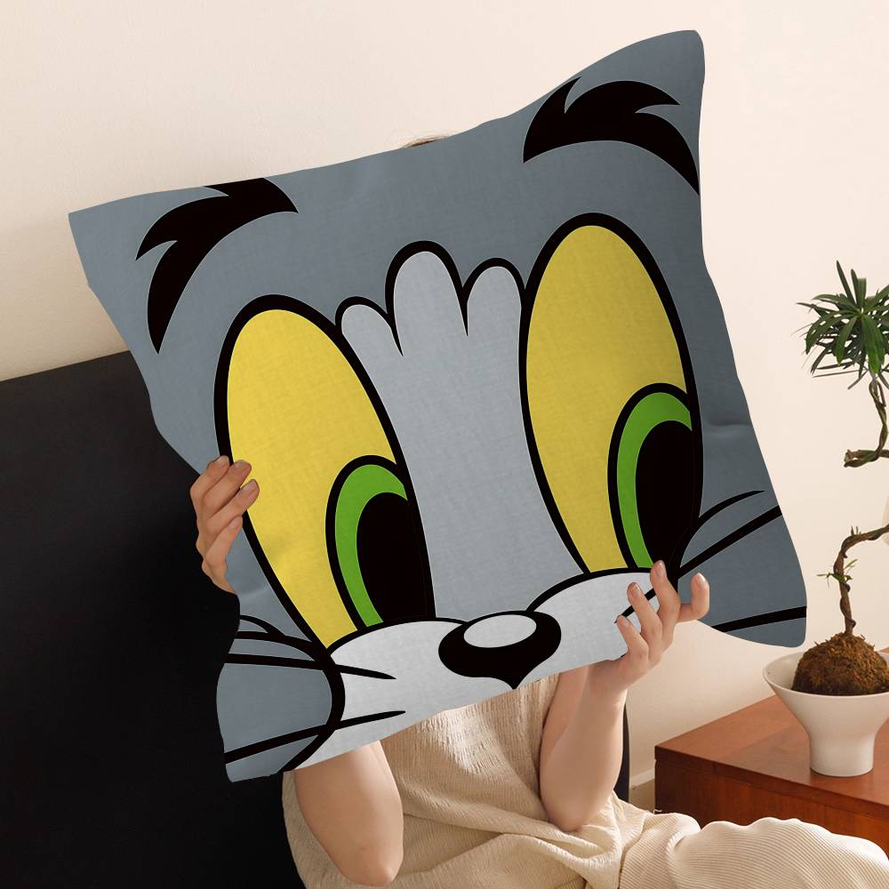 T-Tom And Jerry Personalized Pillow Dust Cover Bedroom Kids Party Decoration Pillowcase Birthday Children Gift