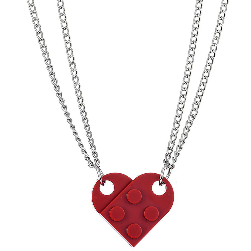 Heartshaped Jewelry Eyecatching Necklace For Trendy Couples In Vibrant Colors