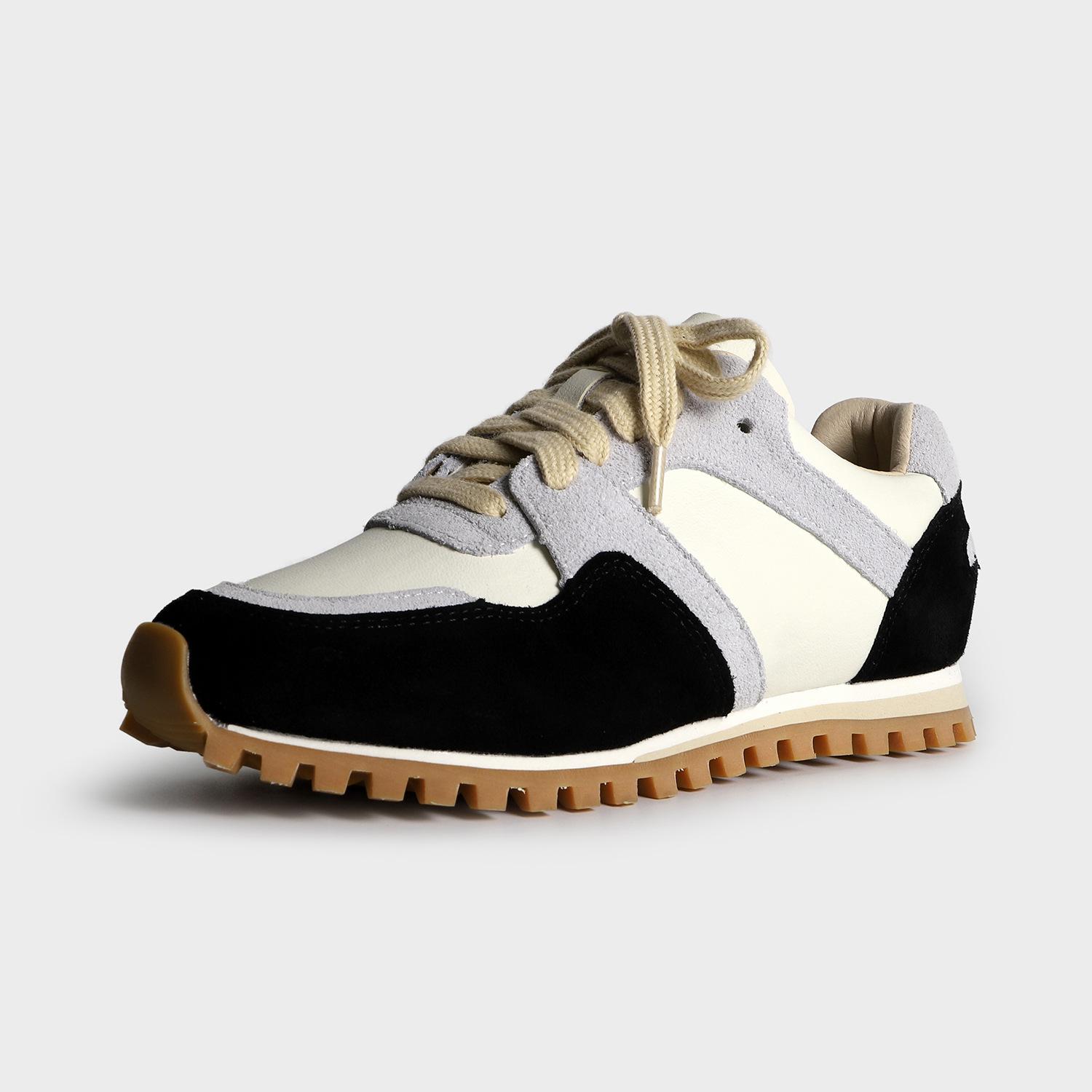 

2025 осень новые универсальные кроссовки с цветовыми блоками женские легкие и удобные кроссовки на платформе кроссовки для папы передняя шнуровка повседневная обувь 35