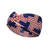 Retro Star Stripe Twisted Sweat Absorbing Yoga Running Headband for Sports and Party Decoration Unisex Stretchy Hair Band