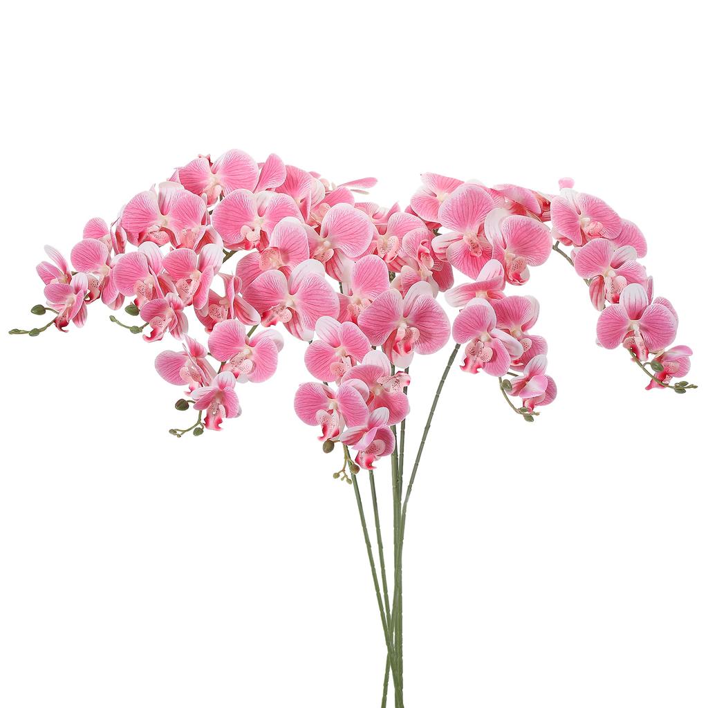 6pcs Artificial Orchid Stems 41" 9 Heads Faux Phalaenopsis Flowers Real Touch Fake Orchid Flower Branch for Vase Home Wedding