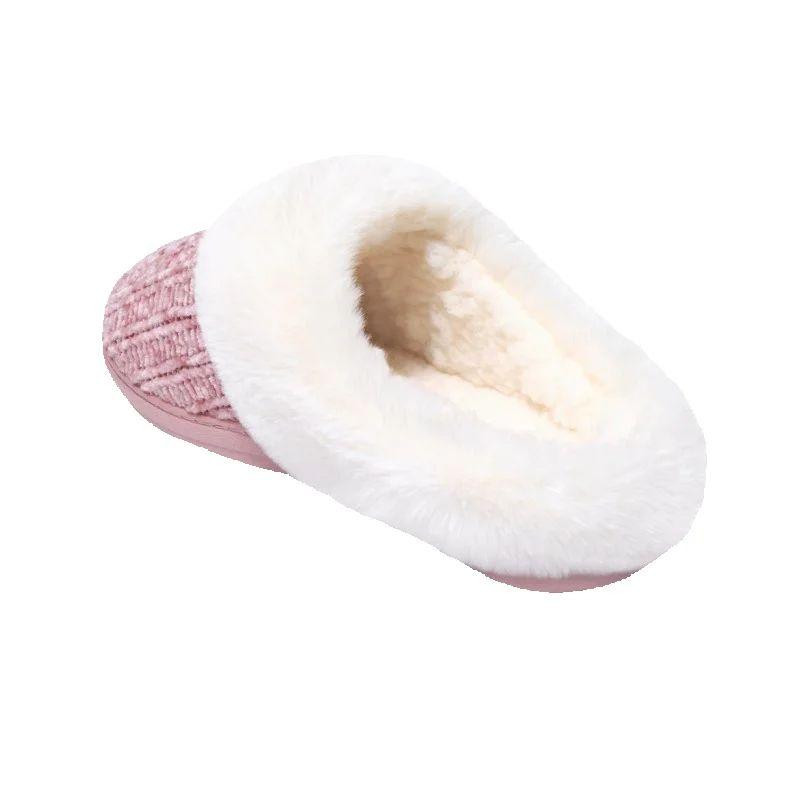 Fashion Crestar Fuzzy House Slippers For Women Indoor Warm Comfy Wool-Like Lined Chenille Slippers Winter Cozy Memory Foam Cotton Shoes