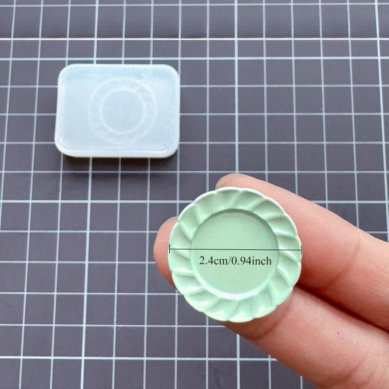 Miniature Food Play Retro Lace Plate/bowl Silicone Mold DIY Doll House Decoration Mini Food Placement Plate Making Tool