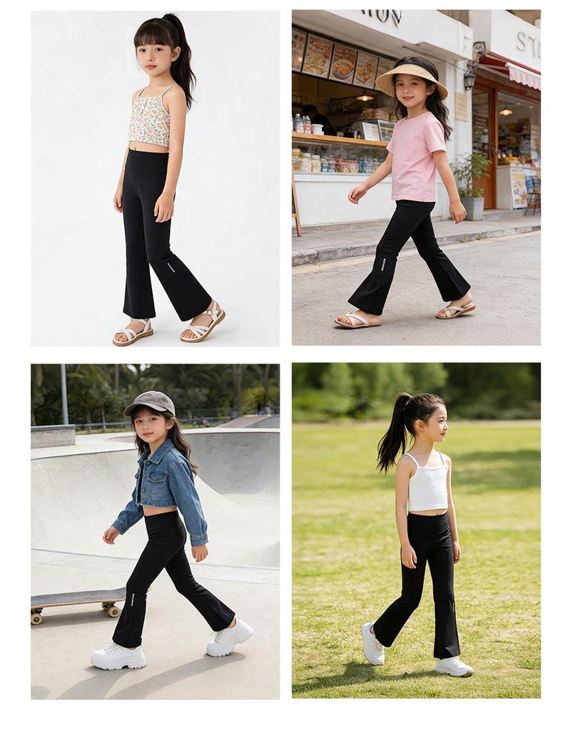 Girls' Summer Flare Pants: Ice Cool, Versatile, Sun Protection & Mosquito Repellent