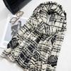 Autumn and winter imitation cashmere camellia scarf temperament versatile thickened warm outer shawl fashion scarf
