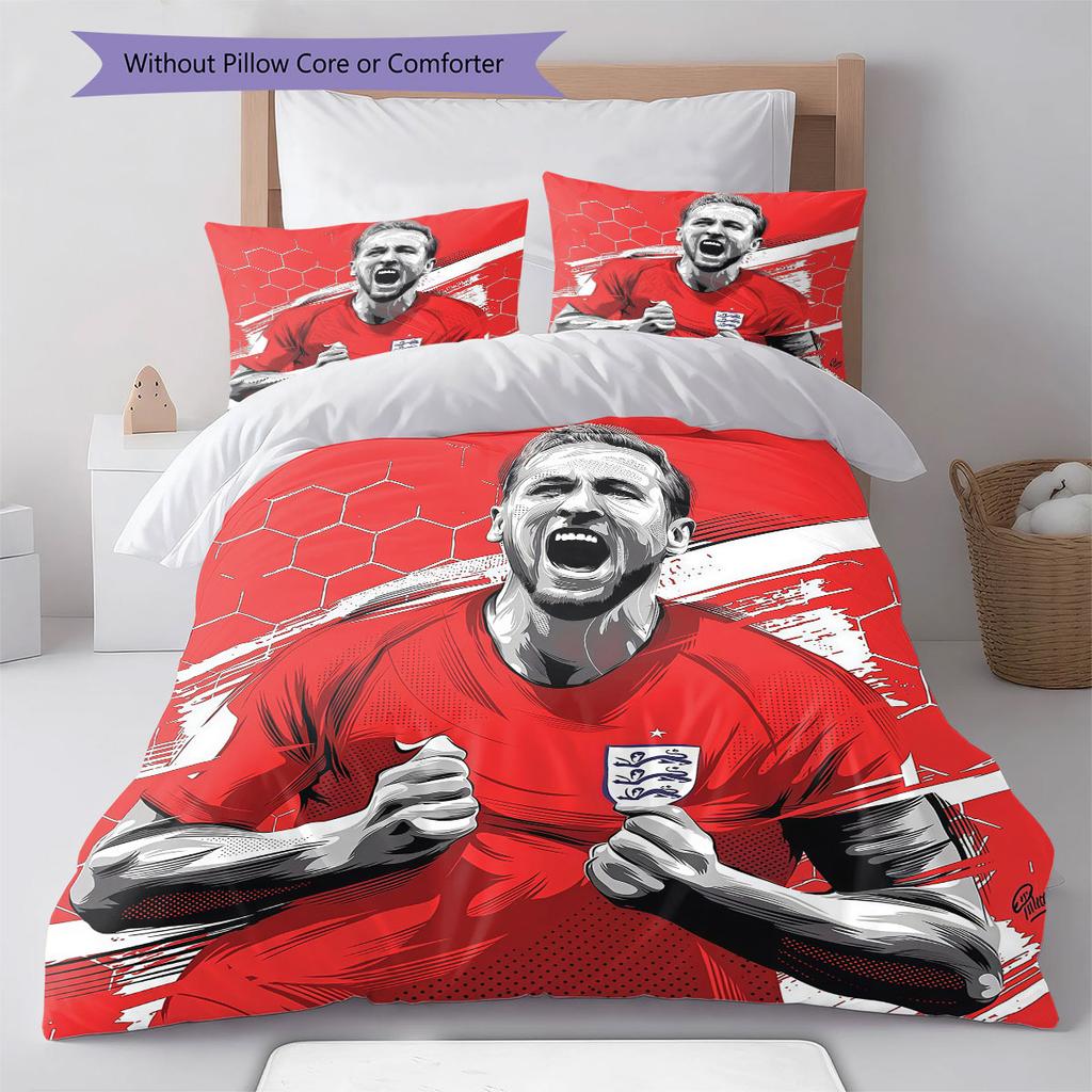 Set Copripiumino Trapuntato Harry Kane Vibes Copripiumino Federa Decorazione per la Casa Regalo di Compleanno (1 * copripiumino + 2 * federa, senza nucleo)