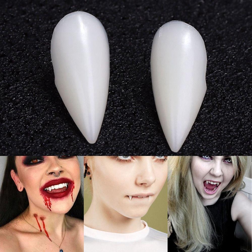 1 Pair Simulated Dentures Adhesive Fake Teeth Repair Teeth Resin Fangs  Devil