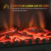 Electric Fireplace, 1000 W/2000 W, Flame Effect, for 15-30 m², Black
