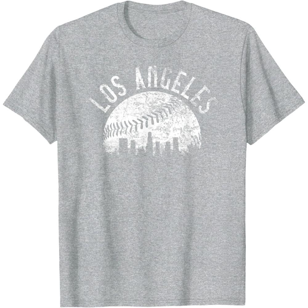 Los Angeles Baseball Creative Design TShirt LA Pride Fashion Classic Printed Tshirt Men Women Summer Casual Cotton Short Sleeve
