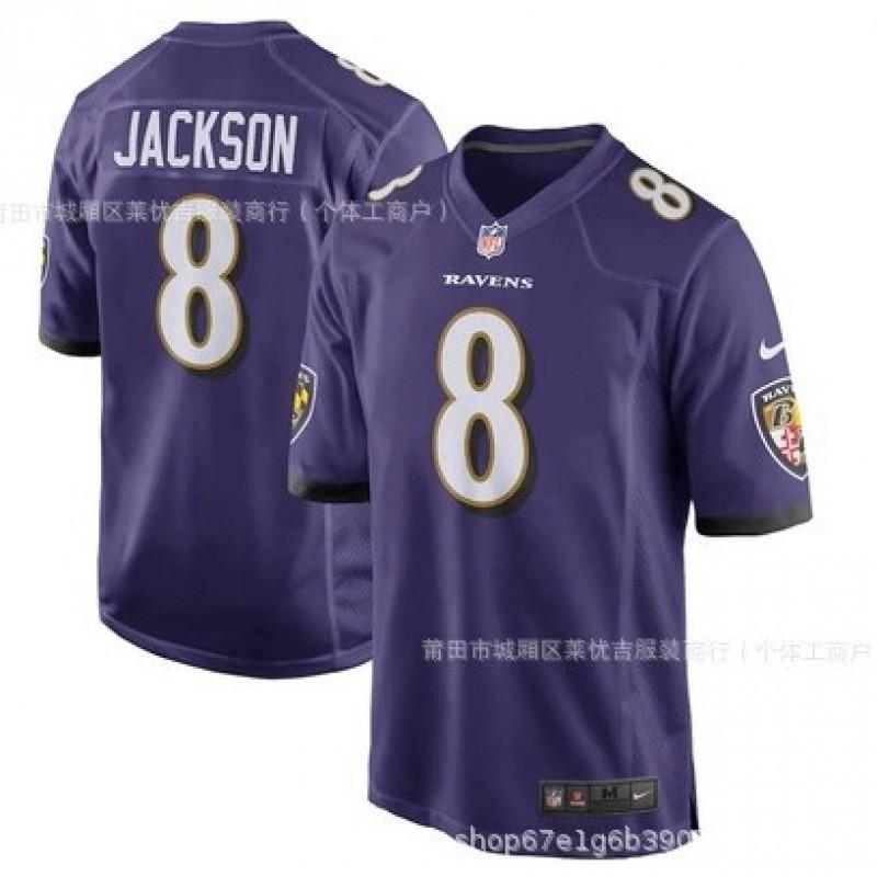 Baltimore Ravens 8 Jackson Football Jersey Men Women Sports Game Shirts S-XXXL